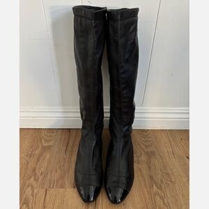 ★Chanel CC Logo Boots Black IT39.5★